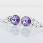 SKRZYDŁA Z FIOLETOWYM KAMIENIEM WINGS VIOLET - 2