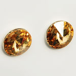 Sztyfty rivoli koła golden shadow złote Swarovski crystals 8 mm - 2