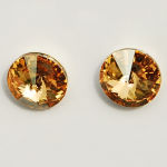 Sztyfty rivoli koła golden shadow złote Swarovski crystals 8 mm - 3