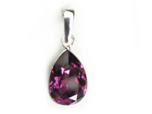 WISIOREK W SREBRZE AMETHYST ŁEZKA