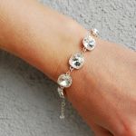 BRANSOLETKA Z KRYSZTAŁAMI  SWAROVSKI KWADRATY - 8
