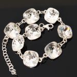 BRANSOLETKA Z KRYSZTAŁAMI  SWAROVSKI KWADRATY - 3