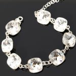 BRANSOLETKA Z KRYSZTAŁAMI  SWAROVSKI KWADRATY - 4