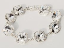 BRANSOLETKA Z KRYSZTAŁAMI  SWAROVSKI KWADRATY