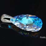 WISIOREK DUŻY MIGDAŁ BLUE AB 28mm - 2