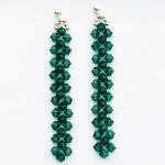 Zielone KOLCZYKI JODEŁKA Paski emerald - 6