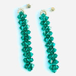 Zielone KOLCZYKI JODEŁKA Paski emerald - 3
