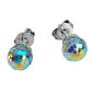 KOLCZYKI KULE opalizujące 6 mm disco ball kryształy Swarovski Fiodo
