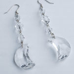 Długie kolczyki księżyce Swarovski Crystals - 6