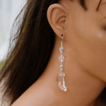 Długie kolczyki księżyce Swarovski Crystals - 8