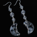 Długie kolczyki księżyce Swarovski Crystals - 3