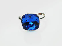 Pierścionek square sapphire Swarovski Crystals