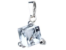 KOSTKA W SREBRZE 8MM CRYSTAL