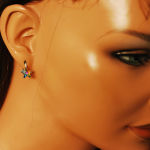 KOLCZYKI GWIAZDY ZIELENIE KRYSZTAŁ SWAROVSKI 10 MM - 5