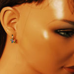KOLCZYKI GWIAZDY ZIELENIE KRYSZTAŁ SWAROVSKI 10 MM - 6