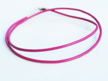 Rzemyk skóra 45 cm fuchsia różowy