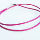 Rzemyk skóra 45 cm fuchsia różowy