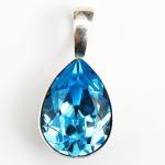 WISIOREK KROPLA W SREBRZE AQUAMARINE - 3