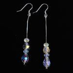 PIĘKNIE OPALIZUJĄCE KOLCZYKI KROPLA SWAROVSKI CRYSTALS - 4
