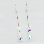 PIĘKNIE OPALIZUJĄCE KOLCZYKI KROPLA SWAROVSKI CRYSTALS - 5