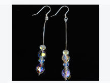 PIĘKNIE OPALIZUJĄCE KOLCZYKI KROPLA SWAROVSKI CRYSTALS