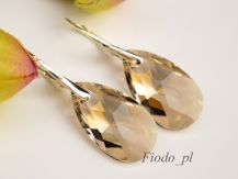 KOLCZYKI MIGDAŁ SILVER SHADE 22 MM