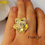 EXTRA DUŻY PIERŚCIEŃ Z SERC CRYSTAL AB - 2
