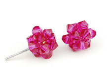 SZTYFTY PLECIONE Z KORALIKÓW FUCHSIA